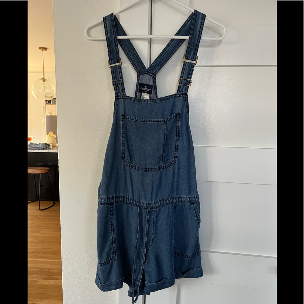 American Eagle denim overalls size small